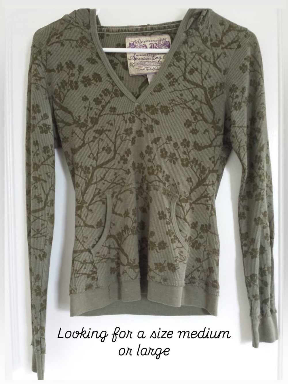 ISO - American Rag Cie green thermal hoodie